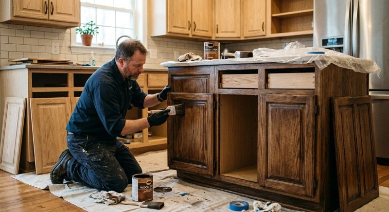 Kitchen Cabinet Staining in Kokomo, IN