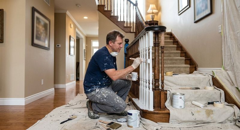 Banister Painting in Wilmington, NC