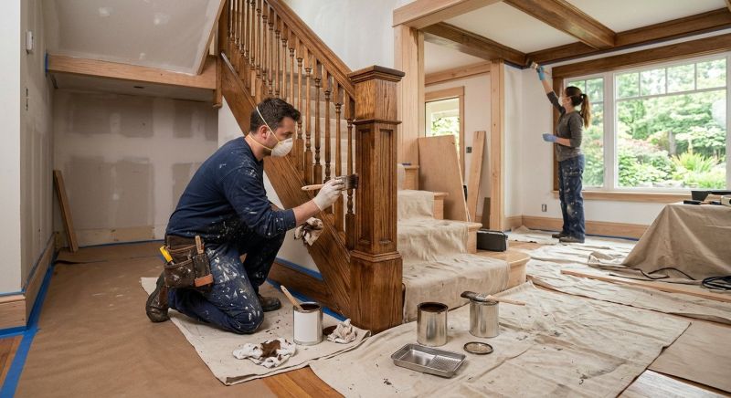 Basement Stairs Painting in Waco, TX