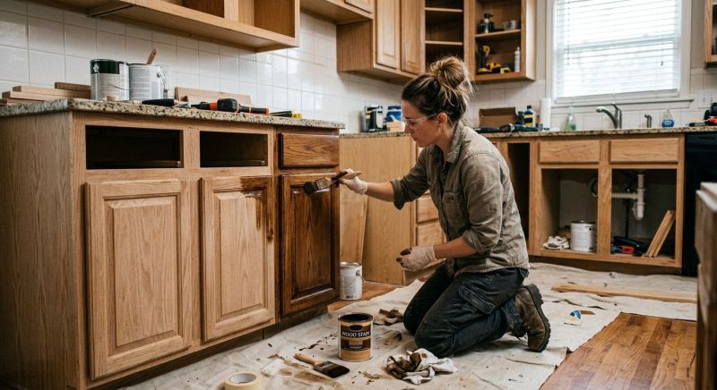 Kitchen Cabinet Staining in Cincinnati, OH
