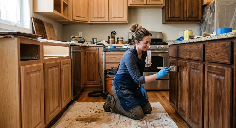 Kitchen Cupboard Refinishing in Lafayette, IN