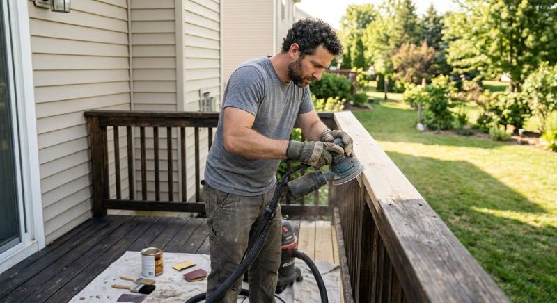 Railing Staining in Waco, TX