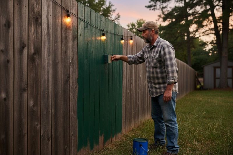 Steel Fence Painting in Waco, TX