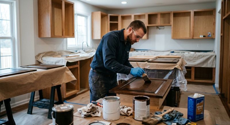 Wood Cabinet Staining in Kokomo, IN