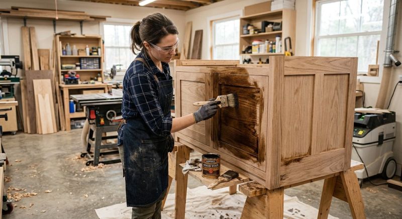 Wood Cabinet Staining in Muncie, IN
